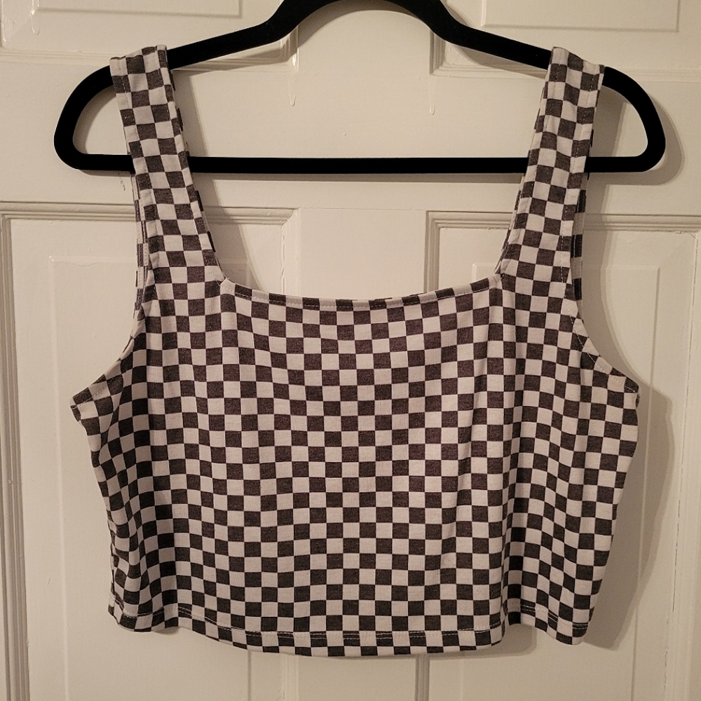 Checkered Crop Top